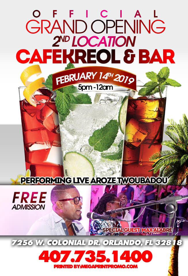 Grand Opening Cafe Creole Sakapfet Orlando